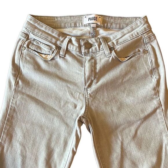 Paige Gray Verdugo Crop Straight Leg Cotton Blend Jeans Size 27 Stretch - Picture 2 of 10